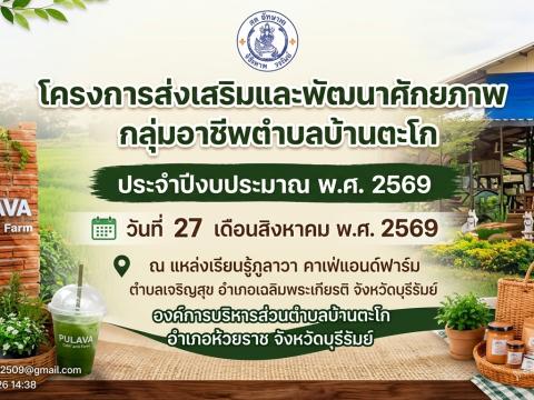 โครงการส่งเสริมและพัฒนาศักยภาพกลุ่มอาชีพ อบต.บ้านตะโกปี 2569