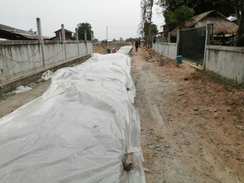 ก่อสร้างถนนคสล. หมู่ที่ 9 สายศาลาหมู่บ้าน – ถนนลาดยาง