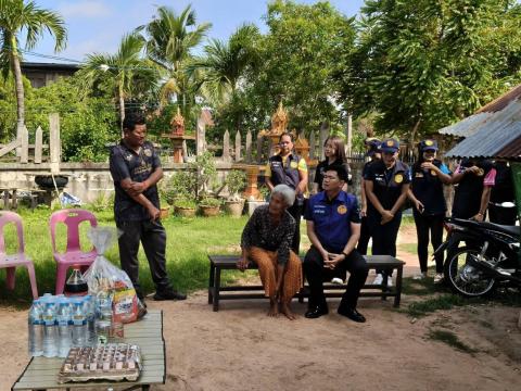 นายอำเภอห้วยราชออกตรวจเยี่ยมผู้ประสบภัยพิบัติ