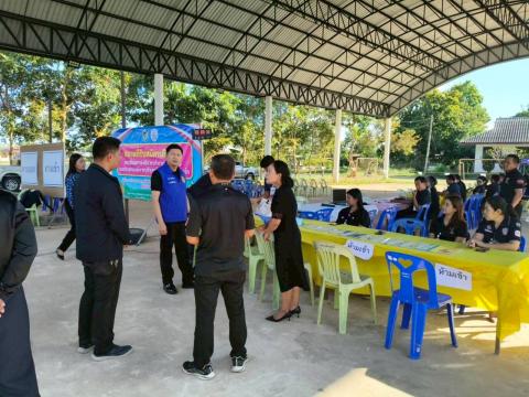 นายอำเภอห้วยราช ตรวจเยี่ยมการเตรียมความพร้อมก่อนการเลือกตั้ง สมาชิกและนายก อบต.บ้านตะโก