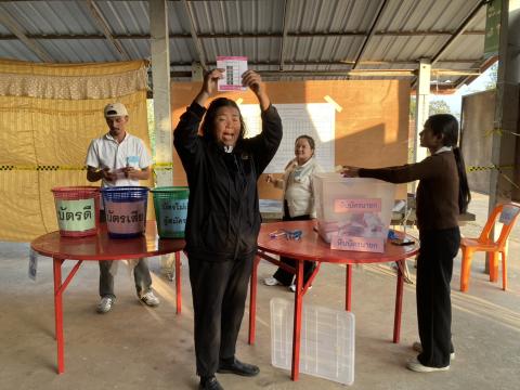 ภาพวันเลือกตั้งสมาชิกสภาและนายก อบต.บ้านตะโก