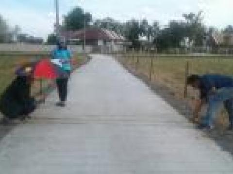 โครงการก่อสร้างถนนคอนกรีตเสริมเหล็กหมู่ที่ 7 สายบ้านนายบุญเหลือ
