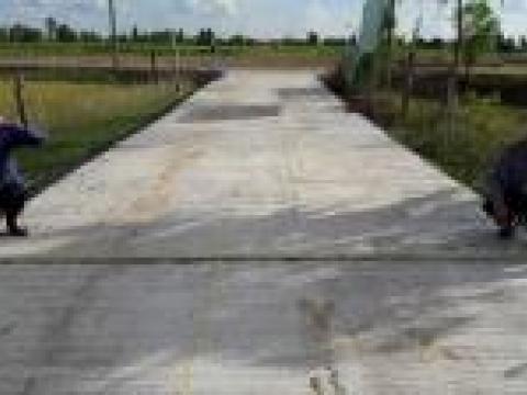 โครงการก่อสร้างถนนคอนกรีตเสริมเหล็กหมู่ที่ 4 สายหน้าโรงเรียน - ถ