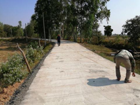 ก่อสร้างถนน คสล. บ้านตะโก หมู่ที่ 1 สายบ้านตะโก - ลำห้วย