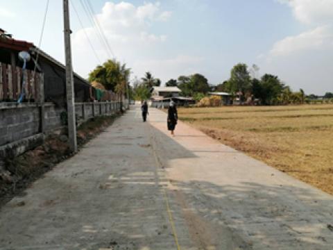 ก่อสร้างถนนคสล. หมู่ที่ 9 สายศาลาหมู่บ้าน – ถนนลาดยาง