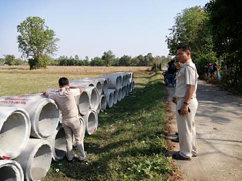 วางท่อระบายน้ำ หมู่ที่ 3 บ้านโคกโพธิ์ จากบ้านนายกัญญา ติมอนรัมย์