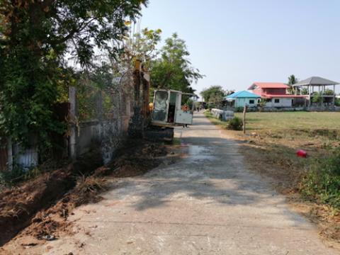 วางท่อระบายน้ำ หมู่ที่ 3 บ้านโคกโพธิ์ จากบ้านนายกัญญา ติมอนรัมย์