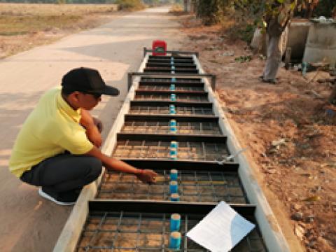 วางท่อระบายน้ำ หมู่ที่ 3 บ้านโคกโพธิ์ จากบ้านนายกัญญา ติมอนรัมย์